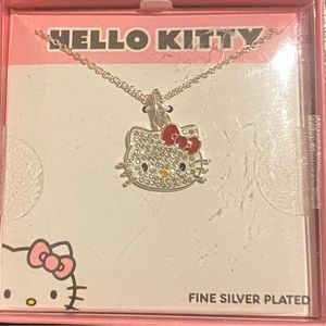 Hello Kitty | Jewelry | Hello Kitty Fine Silver Plated With Rhinestones
